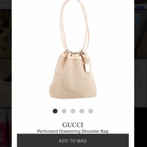 Gucci Perforated Drawstring Shoulder Bag
